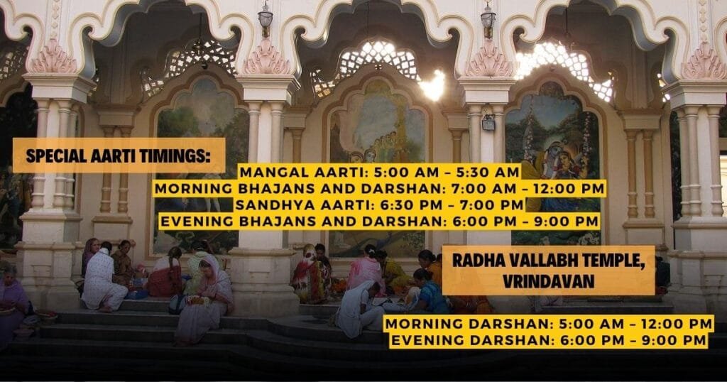 Radha Vallabh Temple Timings