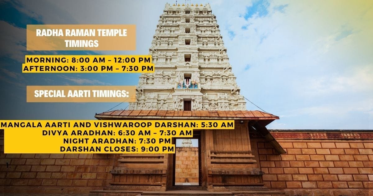 Rangji Temple Timings