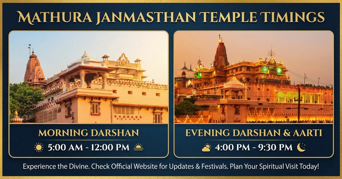 Mathura Janmasthan Temple Timings