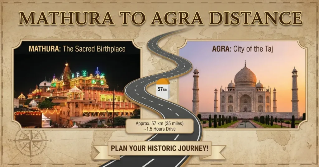 Mathura to Agra Distance – Travel Time, Route & Road Guide