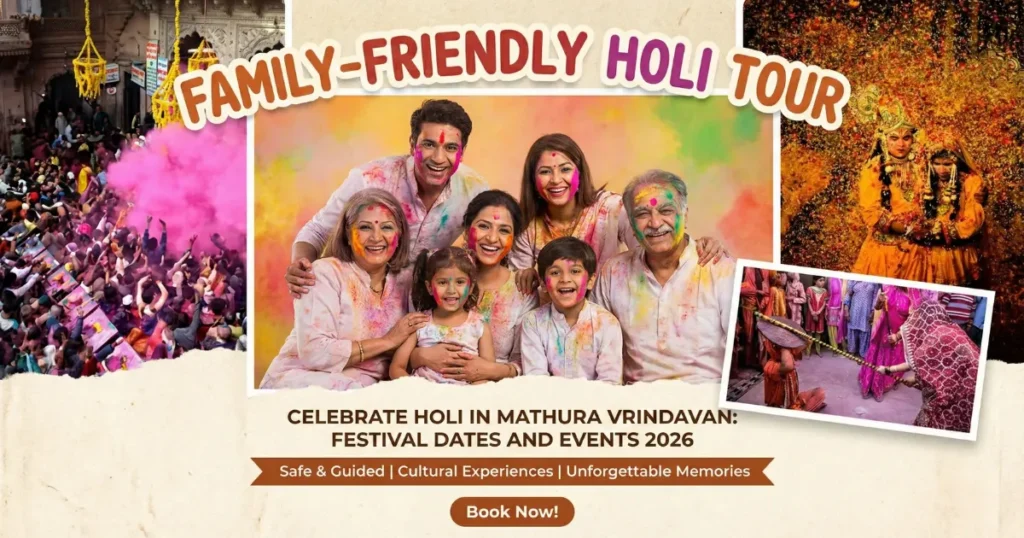Family-friendly Holi Tour Mathura Vrindavan | Safe & Cultural Celebration